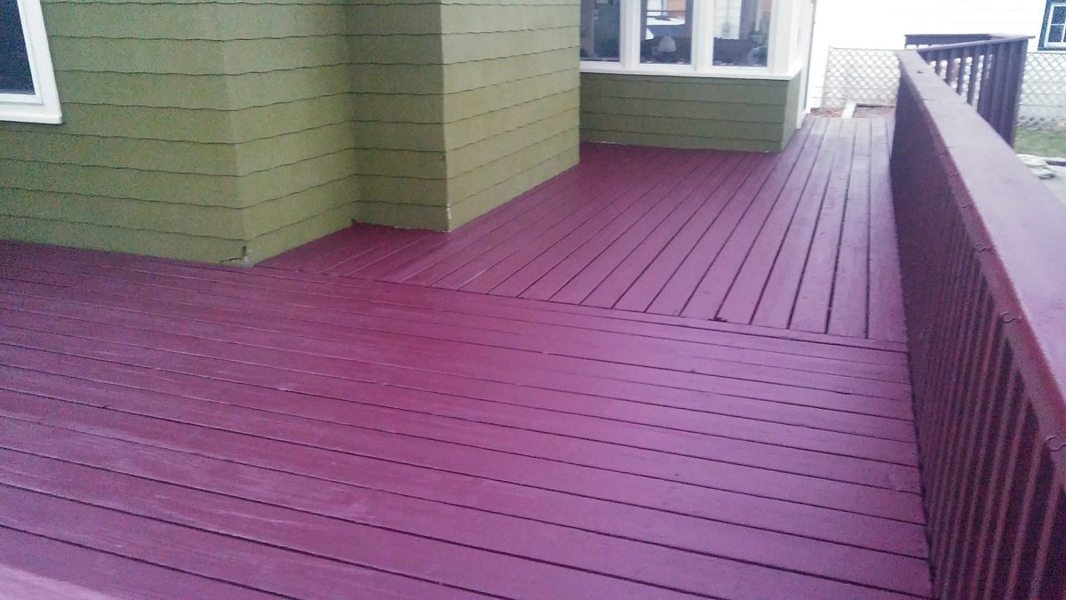 Deck staining project Minneapolis MN